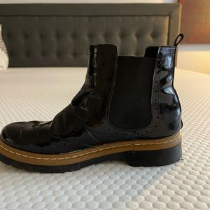 Black ankle rain boots!